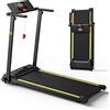 UREVO Tapis Roulant Elettrico Salvaspazio,1-10km/h Tapirulan da Casa Con Tappeto Corsa 16 pollici,Supporto di display LCD,12 Programmi HIIT, Walking Pad Portatile per Camminata e Corsa