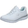 Skechers Summits Top Player, Scarpe da ginnastica Donna, White Mesh Silver Trim, 38 EU Larga