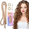 Lanzhire Fascia per capelli lunghi e corti, senza calore, per capelli lunghi e corti, non si scalda durante la notte, con bigodini sottili per dormire (dorato)