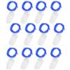 Jsdoin Stringa Luci LED a Batteria, 12 Pezzi Impermeabile 20 LED 2M Mini Lampada a Fili di Rame Bianco Caldo, per Interni ed Esterni, Natalizi, Matrimoni, Feste di Compleanno (Blu, 12 Pezzi)