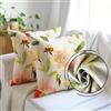 Encasa XO Fodera per cuscino decorativo 16x16 (40x40 cm) - F1 Sole - stampato digitale floreale, grande federa quadrata per sedia, sedile, letto, ufficio e casa (set di 2)