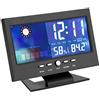 Natudeco Orologio Per Umidità E Temperatura Termometro Interno Wireless Stazione Meteorologica Digitale con Contatore Orologio Allarme Previsioni Meteo Calendario
