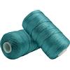 Uiopa Filo Macrame 1,5mm x 400m, Corda Macrame in Nylon Cordino per Borse Uncinetto, Filo Blu Pavone Chiaro per Ferri e Uncinetto, Fai da Te, Decorazioni, Artigianato