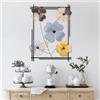 Wallity Hanah Home Accessorio decorativo da parete in metallo, realizzato a mano, 50 x 70 x 4 cm, 100% metallo, design unico dipinto a mano, perfetto per decorazioni per la casa e gli amanti dell'arte