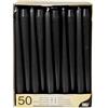 Papstar 10392 - 50 Candele per candelabro, diametro 2,2 - 25 cm, colore: Nero