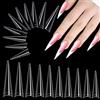 SSyang 500 Pezzi Unghie Finte Trasparenti, Tip in Gel per Unghie, Tip Unghie Stiletto, Gel Tips Unghie, Tip in Gel, Tips Unghie, per Nail Studios, Principianti Diy
