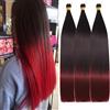 Locescsoc 28 Inch Straight Hair Extensions 150g 3 Packs Bone Straight Braiding Hair, Soft Synthetic Bundles Crochet Braids Hair Bundles for Braiding (Tbug#, 28 Inch 3 Packs)