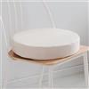 FANSU Cuscino per Seduta in Memory Foam Comfort, per Supporto Fianchi, Coccige, Sgabello da Bar, Yoga，Adatto per Casa, Seggiolino Auto, Sedia da Ufficio - Rotondo (40X40x8cm,Bianco)