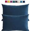 adadvo Federe Cuscini Copricuscini in Velluto per Divano Federe Cuscini per Camera da Letto Decorativi Fodere per Cuscino Divano Letto Set 2 Copricuscino Decorazione Federe per Divano letto(Ink Blue,30x60 cm