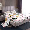 Loussiesd Set di biancheria da letto con motivo a forma di gatto dei cartoni animati, set di biancheria da letto con motivo a forma di gattino,con 1 federa per cuscino singolo