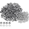 QUARKZMAN 300 Set Kit Occhielli in Metallo 5mm 1/5 Foro Occhielli per Teloni Piccolo Occhiello con Rondelle per Scarpe Vestiti Cintura Etichetta Borsa Tessuto Pelle Progetto, Grigio