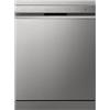 LG QuadWash DF242FPS Lavastoviglie Libera Installazione Serie 2, Classe D, 14 Coperti, 4 Bracci Irroratori, Vapore TrueSteam, EasyRack+, Dual Zone, Wi-Fi, Motore Inverter Direct Drive, Grigia