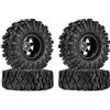 INJORA 1,9 Fango Pneumatici Offset -8.9mm Beadlock Cerchio Ruota per 1/10 RC Crawler Auto Axial SCX10 90046 UTB18 TRX4,Nero