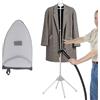 Eoixuqba 160cm Appendiabiti Per Vestiti Vapore, Appendiabiti Portatile, Ruota 360°, Bianco