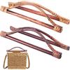 PH PandaHall 4pz Manici Rattan per Borse Manici per Borse Uncinetto Legno | 2 Colori Manici Legno Rattan, Manico Sostituzione per Borsa All'Uncinetto Portamonete Borse a Mano Fai Da Te
