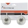 Nextreme - Coppia ruote trasparenti 50x36 mm PU con cuscinetti ABEC7 per skateboard con tavola in legno STREET PRO