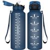 Vikaster Borracce, 1500ml Borracce Palestra, Senza BPA, A Prova di Perdita & Utilizzare Molte Volte, Borracce con Cannuccia Adatto per Sport, Fitness, Scuola, Trekking, Ufficio, Outdoor