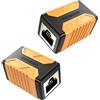 MOGOOD Accoppiatore in Linea RJ45, 10Gbps Connettore per Cavo Internet, 2 Pezzi di Accoppiatori per Cavo Cat 8, Estensore di Rete LAN da Femmina a Femmina Compatibile con Cat7, Cat6, Cat5e