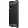 COPHONE® Cover compatibile con Samsung Galaxy S20 FE in fibra di carbonio nero antiscivolo Galaxy S20 FE. Custodia morbida ad alta protezione, anti shock