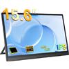 Newsoul Monitor portatile 15,6 Extrander secondo schermo per laptop con mini HDMI/USB tipo C/doppio altoparlante/VESA/Smart Bracket FHD 1080p IPS opaco per PC/Telefono/Switch/Xbo