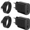KenSera 2 Pezzi 25W Caricabatterie a Ricarica Super Veloce per Samsung Galaxy S25 S24 S23 S22 S21 S20 Ultra/FE/S10/Note20/A73/A55/A54/A53, USB-C/A Presa Caricatore Alimentatore Spina con Tipo C Cavo