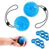 Eruceky 2 Finger Exerciser Elastici per L'allenamento delle Dita, Pallina Antistress Mano, Pallina Antistress Mano Terapiz (Lago blu, Azzurro)