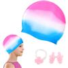 KARELLS Kids Cuffia Piscina, Cuffia Nuoto di Qualità Superiore, Cuffia da Piscina Bambina in Silicone, Cuffia da Bagno Impermeabile, con Tappi per Orecchie e Clip per Naso, per Ragazzi Ragazza
