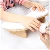 lootaan Bracciolo a forma di U per nail tech, bracciolo per unghie con staffe staccabili, in microfibra e pelle PU, cuscino per manicure per nail tech, strumenti indispensabili per manicure (bianco)