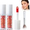 Bploar Blush Liquido Lucente Con pennello, Shimmer Face Blush Liquid Blusher Glitter, Illuminante Glitterato a Lunga Durata per Viso e Corpo, Resistente all'acqua, Effetto Naturale Luminoso (01#, 2pcs)