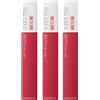Maybelline New York SuperStay Matte Ink Tinta Labbra Risultato Coprente e Uniforme Effetto Matte Durata Circa 16h Colore 80 Ruler - 3 Cosmetici