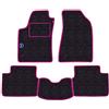 PROPOSTEONLINE Set Tappetini realizzato per FIAT 500 ABARTH c/fori da anno 2008 in poi in Moquette Made in Italy in ANTRACITE c/Logo e bordi