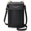 YERUUE Borsa per Cellular Donna Borsa Portacellulare Donna con Tracolla Regolabile e Staccabile, Piccolo Borsa a Tracolla da Donna in Pelle PU per telefoni cellulari sotto i 7 pollici (Nero)
