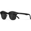 Occhsouo Occhiali da sole unisex polarizzati mezza montatura occhiali da sole uomo donna classici retrò UV400 protezione rettangolari occhiali da sole telaio in metallo guida viaggi, 1-nero/nero