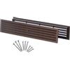 Steinberg14 1pz, Griglie di Ventilazione per Porte 450 x 92 mm - Marrone Griglie di Aerazione per Porte Interna - Griglie di Scarico Dell'aria in Plastica Bifacciali con Viti, di Steinberg14