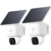 eufy Security SoloCam E30 telecamera wi-fi esterno senza fili, Alimentazione Solare, Panoramica a 360°, Tracciamento AI, Nitidezza 2K, Compatibile con HomeBase S380, Nessun Costo Mensile, 2 Pack