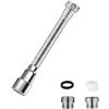 SHENRUZENG Prolunga Rubinetto Cucina 20cm, Acciaio Inox, Estensione Rubinetto 360° Girevole con 2 Adattatori, Per Cucine, Bagni, Servizi Igienici