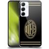 Head Case Designs Licenza Ufficiale AC Milan Nero E Oro Stemma Custodia Cover Dura per Parte Posteriore Compatibile con Samsung Galaxy A55 5G