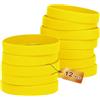 HONTIUS 12Pezzi Braccialetti In Gomma, Braccialetti In Silicone, Vuoto Elastici di Gomma per Uomo Donna Scuola Insegnante Squadra Festa Giallo
