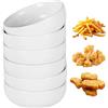 WANDGU Ciotole da Dipping in Ceramica: 6 Pezzi Mini Ciotole per Spezie, Ciotole Funzionali per Salsa di Soia, per Occasioni Culinarie (Bianco)