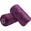 Uiopa Filo Macrame 1,5mm x 400m, Corda Macrame in Nylon Cordino per Borse Uncinetto, Filo Viola per Ferri e Uncinetto, Fai da Te, Decorazioni, Artigianato