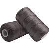 Uiopa Filo Macrame 1,5mm x 400m, Corda Macrame in Nylon Cordino per Borse Uncinetto, Filo Grigio Scuro per Ferri e Uncinetto, Fai da Te, Decorazioni, Artigianato
