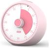 Conchstar Timer Visivo per Bambini 60 Minuti - Timer Analogico Silenzioso a Conto Alla Rovescia,Strumento di Concentrazione per ADHD e Autismo,Gestione del Tempo per Compiti (Pink)