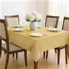 Deconovo Tovaglia Rettangolare Elegante, Idrorepellente, in Tessuto Finto Lino, Facile da Pulire - Ideale per Sala da Pranzo, Giardino Esterno e Ristoranti, 140x300 CM, Giallo Senape