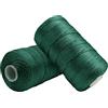 Uiopa Filo Macrame 1,5mm x 400m, Corda Macrame in Nylon Cordino per Borse Uncinetto, Filo Erba Verde per Ferri e Uncinetto, Fai da Te, Decorazioni, Artigianato