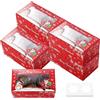 Kinsinder 50pcs Scatole Natalizie per Cupcake con Finestra a 2 Foro, Scatole Porta Cupcake Cartone, Scatole per Torta, Scatole di Cupcake per Biscotti per Cupcake, Muffin, Crema, Dessert