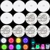 TXErfolg 12 adesivi a LED (6 luci colorate 6 luci bianche fredde), autoadesivi per bottiglie, con 4 batterie SMD LED, illuminazione per bottiglie sotto il bar, sottobicchieri, luci per feste