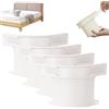 LAIKAIEU Ferma Lenzuola con Strisce di Blocco, Clip di Fissaggio per Impieghi Pesanti, Supporto per Lenzuola Non Slip, per Materasso per Tutte Le Dimensioni, Biancheria da Letto (Bianco-4pcs)