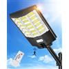 Sararoom Lampione Solare Led Esterno, 864Led 1000W Faro Led Esterno con Pannello Solare, IP65 Impermeabile Faretto con Sensore di Movimento, 6500K Luci di Sicurezza per Giardino Sentieri Garage