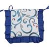 Alfionapoli 6 Cuscini Coprisedia Sedie Cucina,con Volant 40x40 Spessore 5 cm, Sfoderabili Blu