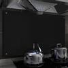 Rantry Paraschizzi per Cucina Nero 100x60cm in Vetro Temperato, Paraschizzi Cucina Pieghevole, Protezione da Parete, Fornelli Pannello, Antiaderente Protezione Schizzi Decorazione da Mobili Camera